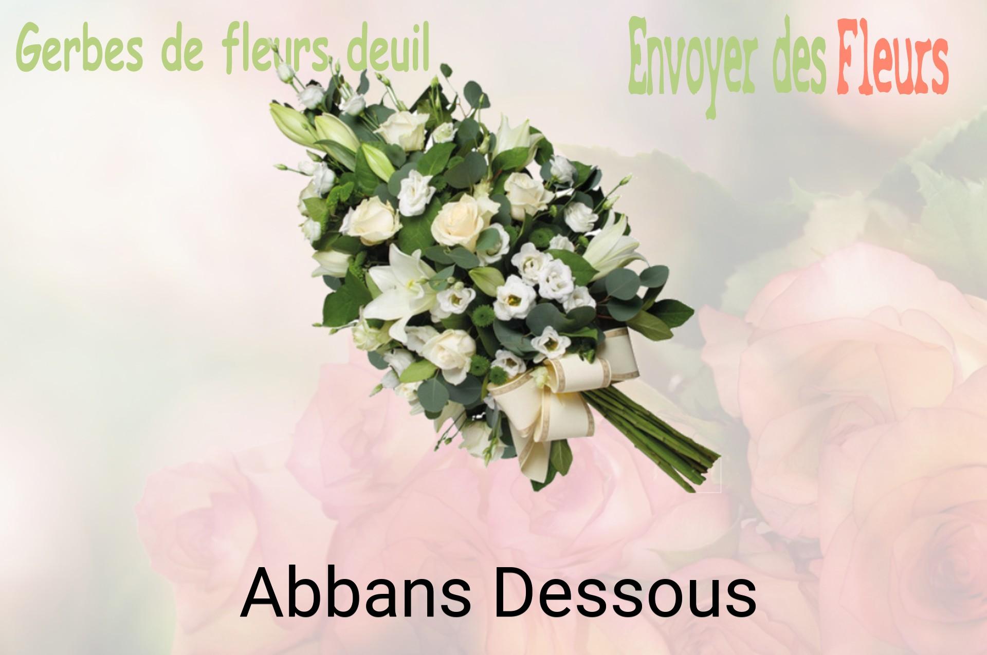 Gerbe de fleurs de deuil livrée à Abbans-Dessous
